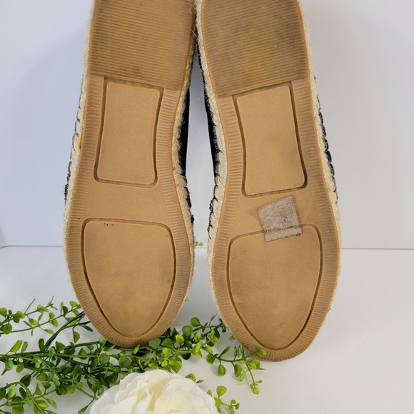 Baldi London Clementina  Navy Blue Velvet Jewel Espadrilles women's size… - Picture 8 of 10